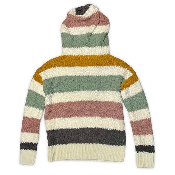 Absolutely Chunky Knit Hoodie Sweater S Nordstrom Striped Boucle NWT - Picture 4 of 10